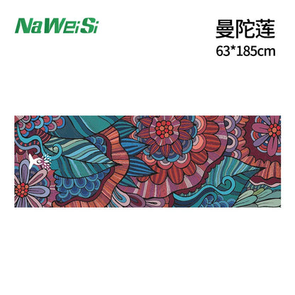 Yoga Mat Towel Double-Side Velvet Yoga Fitness Isolation Mat Non-Slip Folding Portable Sports Mat Towel Beach Quick Dry Towel